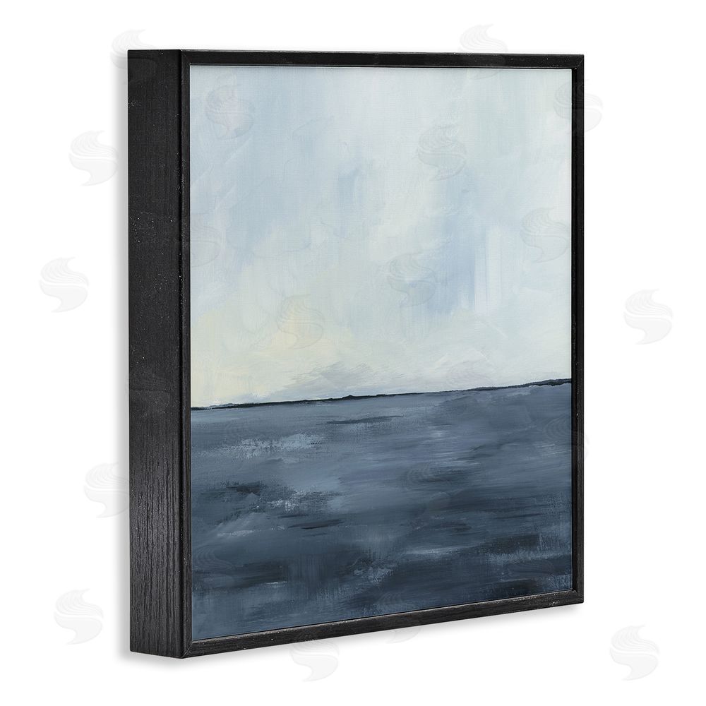 Kristen Dalpiaz Calm Seascape Blue Horizon Black Framed Giclee Wall Art Print