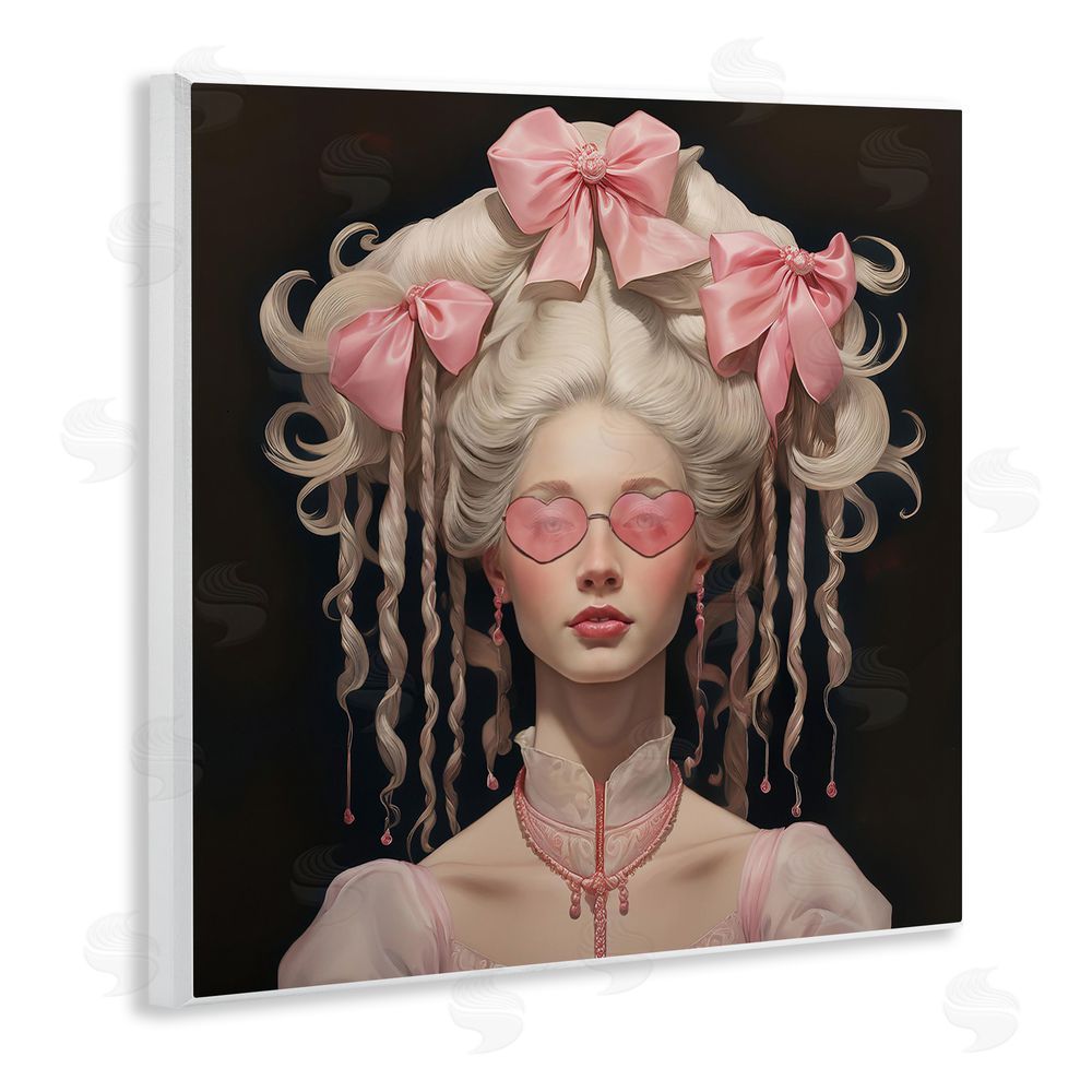 Grotto Studios Rococo Woman Opulent Ribbons Wall Plaque Art Print