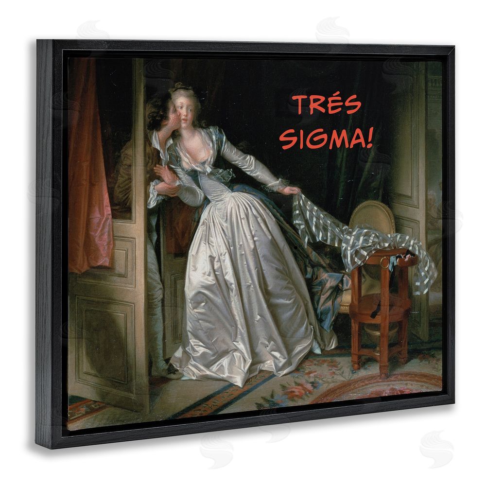 Grotto Studios Iconic Tres Sigma Black Floating Frame Canvas Wall Art Print