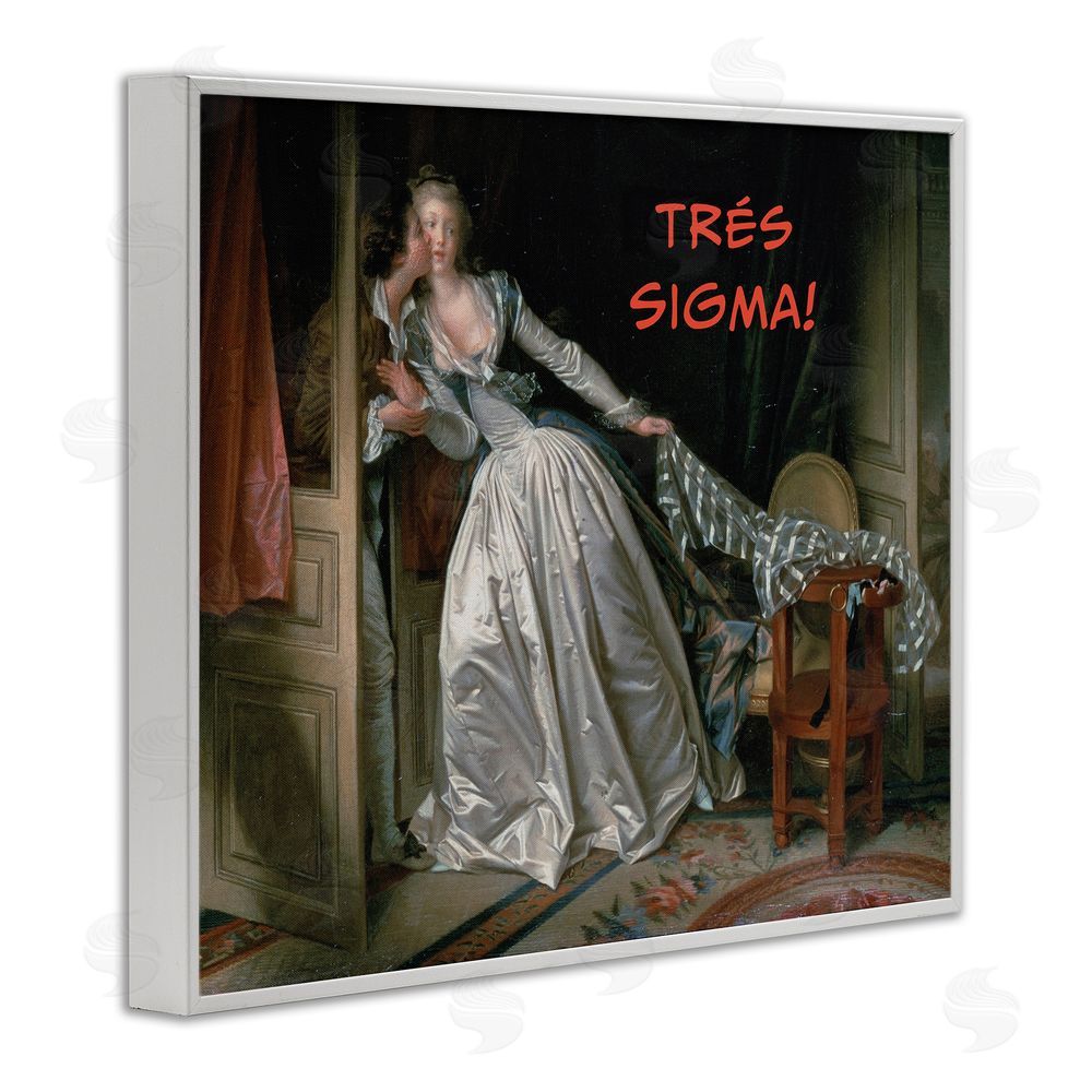 Grotto Studios Iconic Tres Sigma White Framed Giclee Wall Art Print