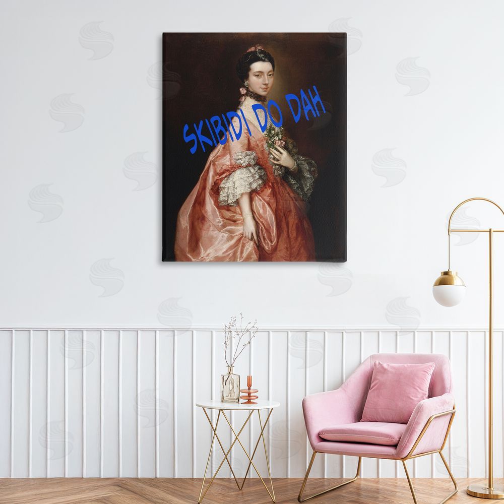 Grotto Studios Iconic Skibidi Do Dah Stretched Canvas Wall Art in Room