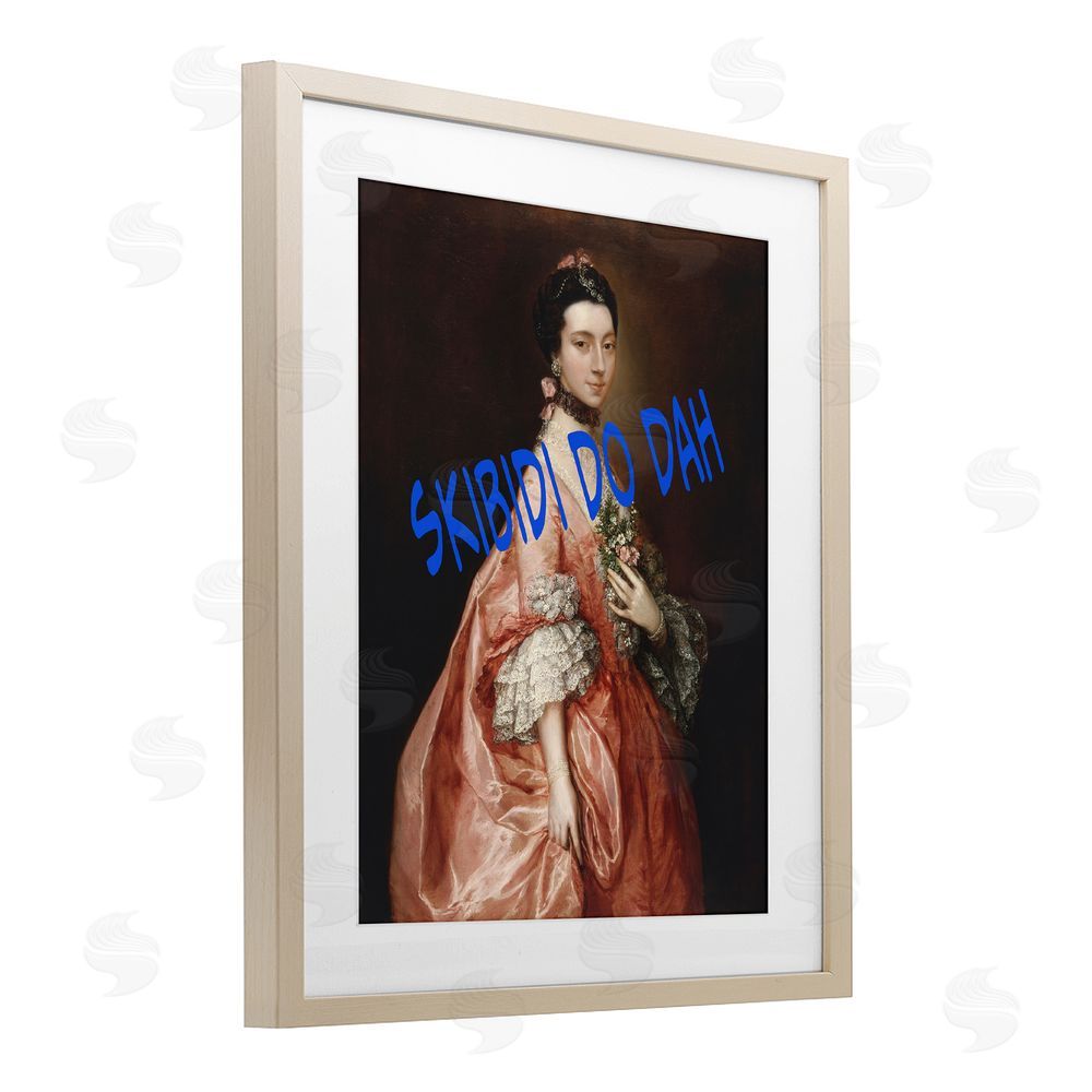 Grotto Studios Iconic Skibidi Do Dah Birch Framed Print Under Glass Wall Art