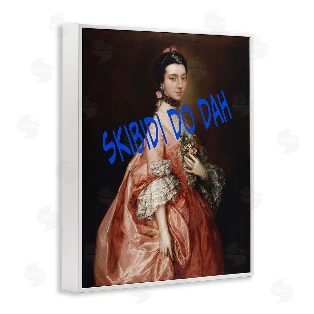 Grotto Studios Iconic Skibidi Do Dah White Framed Giclee Wall Art Print