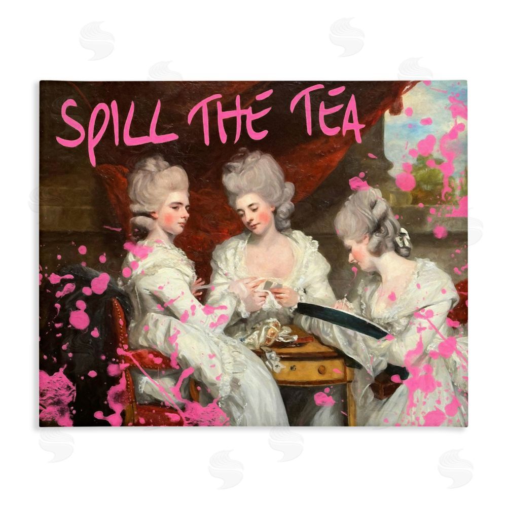 Grotto Studios Spill The Tea Iconic Ladies Stretched Canvas Wall Art