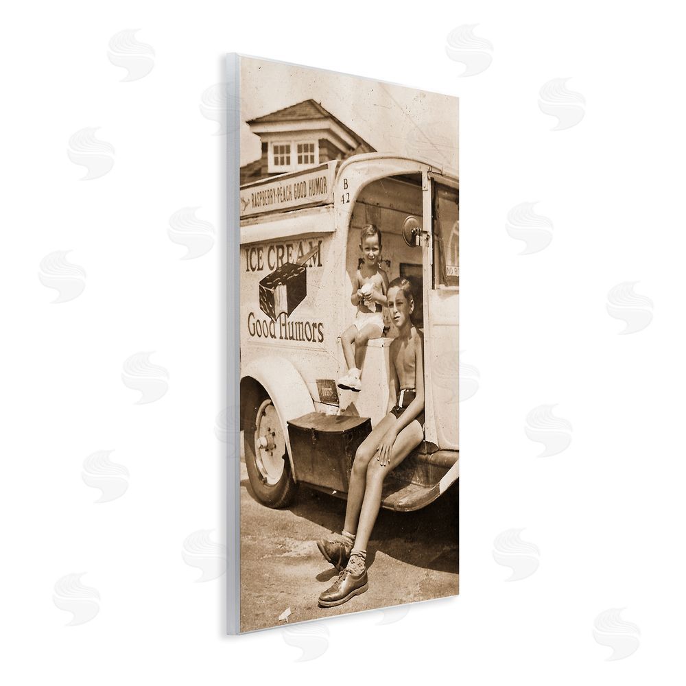 Grotto Studios Vintage Ice Cream Truck Wall Plaque Art Print