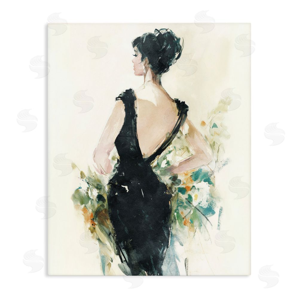 Svetlana Aleynikova Backless Reverie Gown Stretched Canvas Wall Art Print