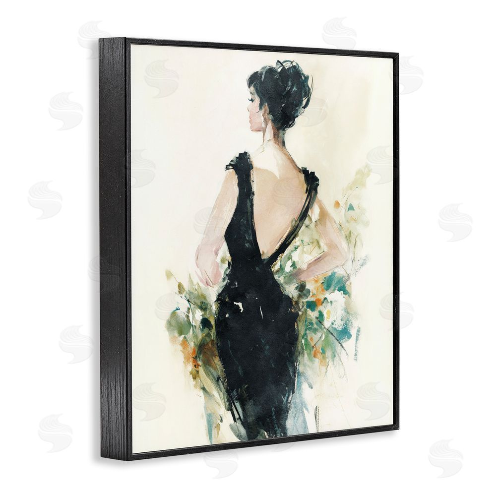 Svetlana Aleynikova Backless Reverie Gown Black Framed Giclee Wall Art Print