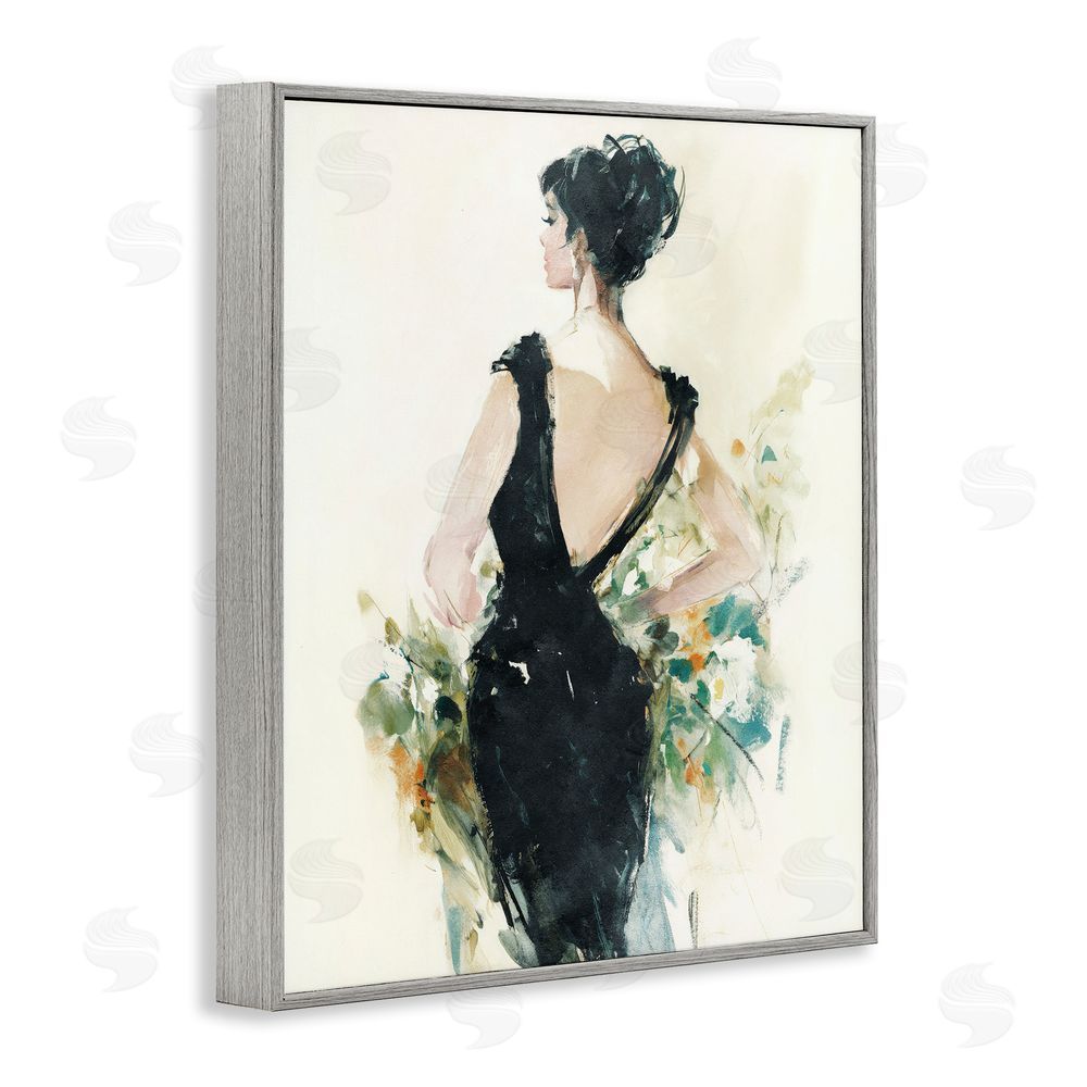 Svetlana Aleynikova Backless Reverie Gown Gray Framed Giclee Wall Art Print