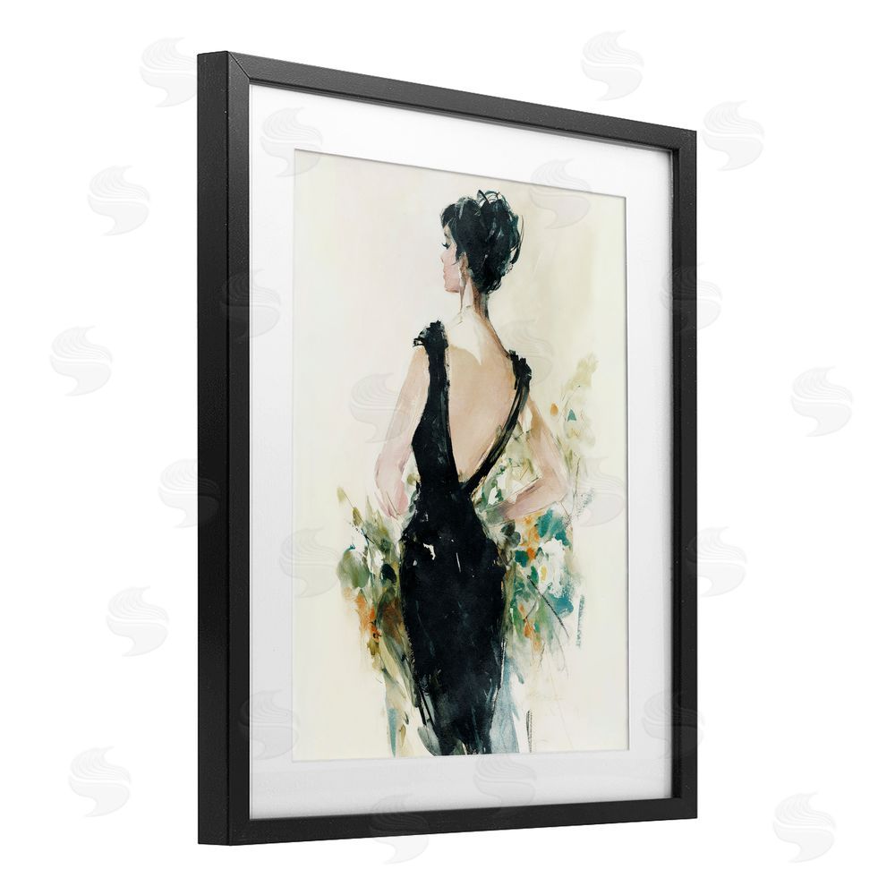 Svetlana Aleynikova Backless Reverie Gown Black Framed Print Under Glass Wall Art