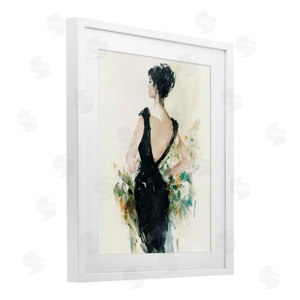 Svetlana Aleynikova Backless Reverie Gown White Framed Print Under Glass Wall Art