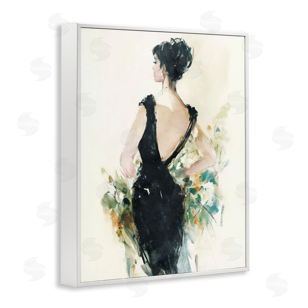Svetlana Aleynikova Backless Reverie Gown White Framed Giclee Wall Art Print
