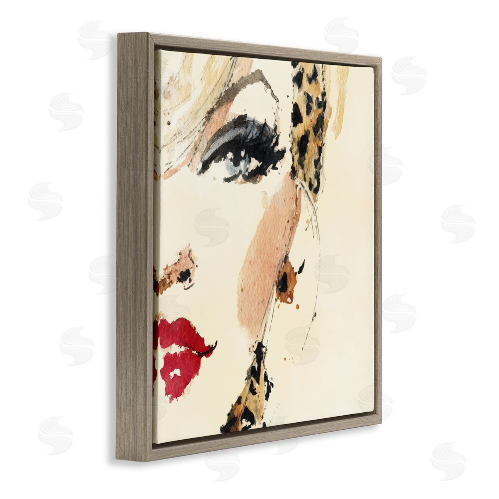 Svetlana Aleynikova Crimson Enigma Lipstick Brown Floating Frame Canvas Wall Art Print