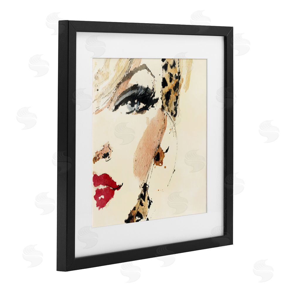 Svetlana Aleynikova Crimson Enigma Lipstick Black Framed Print Under Glass Wall Art