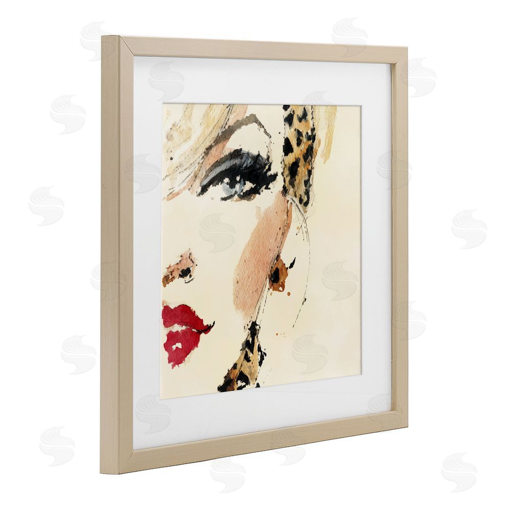 Svetlana Aleynikova Crimson Enigma Lipstick Brown Framed Print Under Glass Wall Art