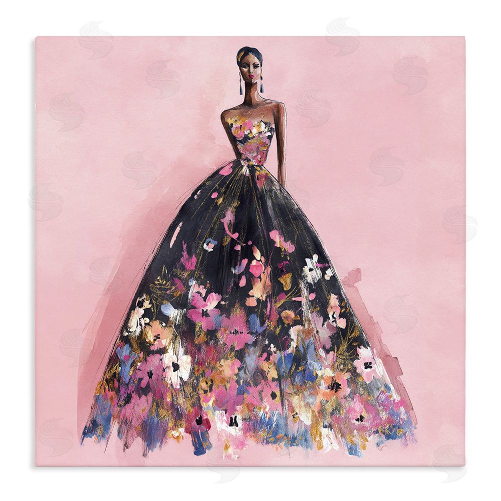 Svetlana Aleynikova Floral Reverie Gown Stretched Canvas Wall Art Print