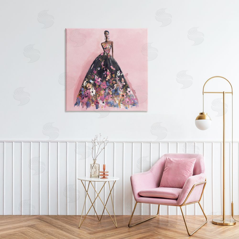 Svetlana Aleynikova Floral Reverie Gown Stretched Canvas Wall Art in Room