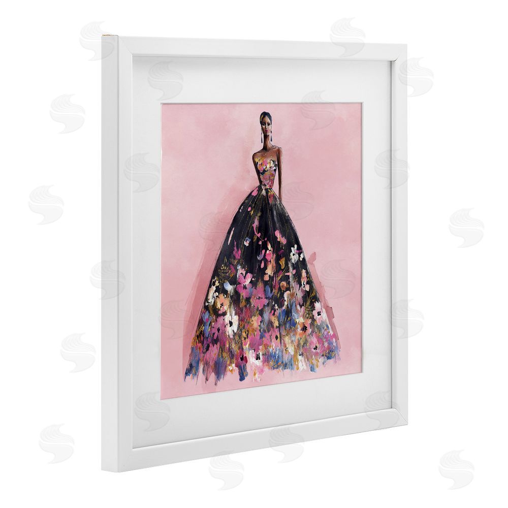 Svetlana Aleynikova Floral Reverie Gown White Framed Print Under Glass Wall Art