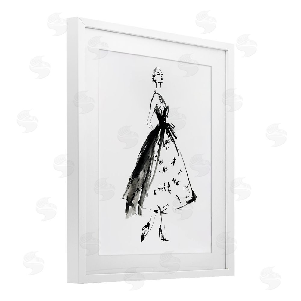 Svetlana Aleynikova Ethereal Couture Contour White Framed Print Under Glass Wall Art