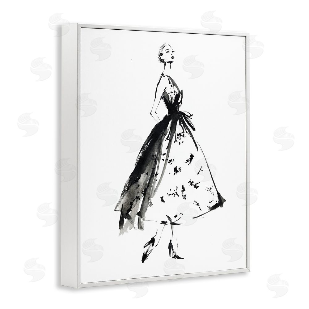 Svetlana Aleynikova Ethereal Couture Contour White Framed Giclee Wall Art Print