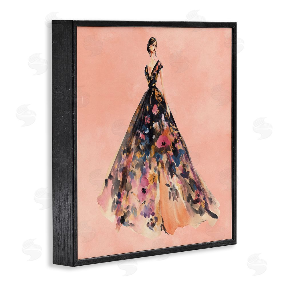 Svetlana Aleynikova Rose Gold Night Black Framed Giclee Wall Art Print
