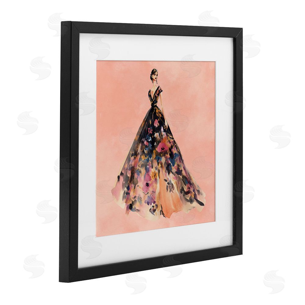 Svetlana Aleynikova Rose Gold Night Black Framed Print Under Glass Wall Art