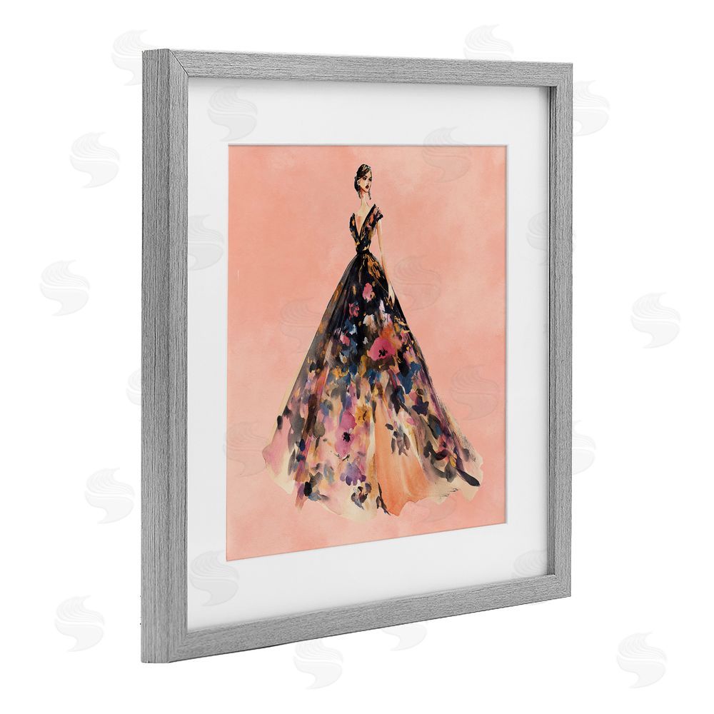 Svetlana Aleynikova Rose Gold Night Gray Framed Print Under Glass Wall Art