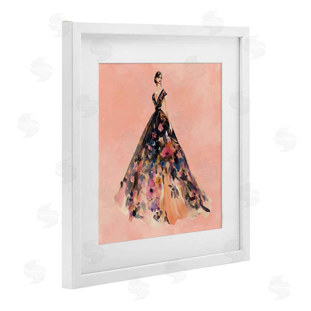 Svetlana Aleynikova Rose Gold Night White Framed Print Under Glass Wall Art