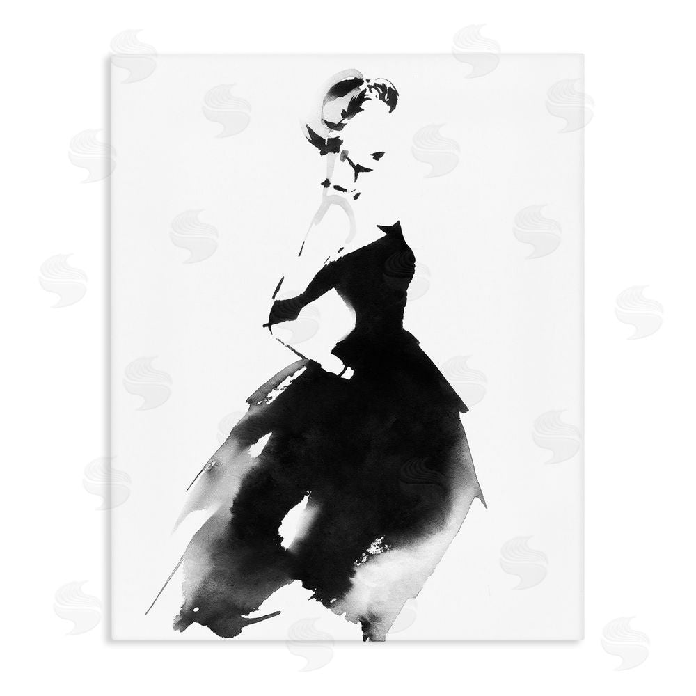 Svetlana Aleynikova Shadow Waltz Silhouette Stretched Canvas Wall Art Print