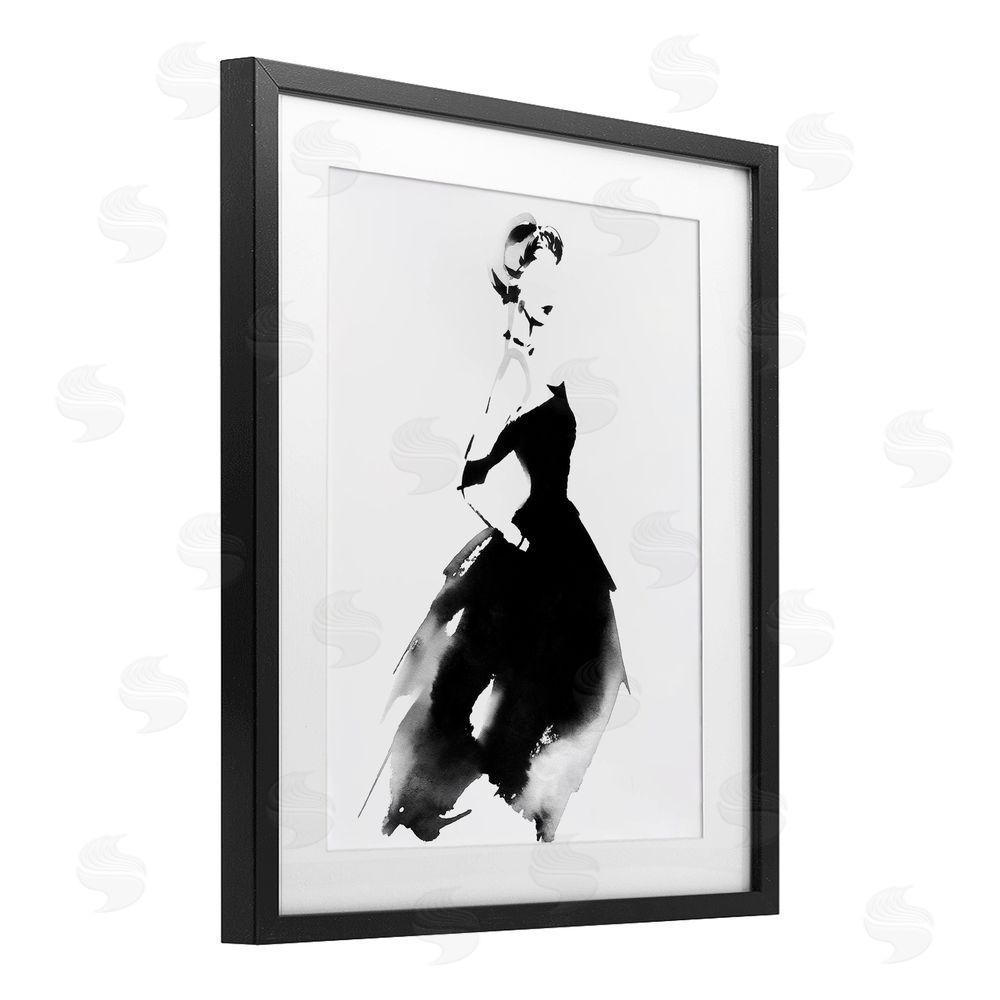 Svetlana Aleynikova Shadow Waltz Silhouette Black Framed Print Under Glass Wall Art