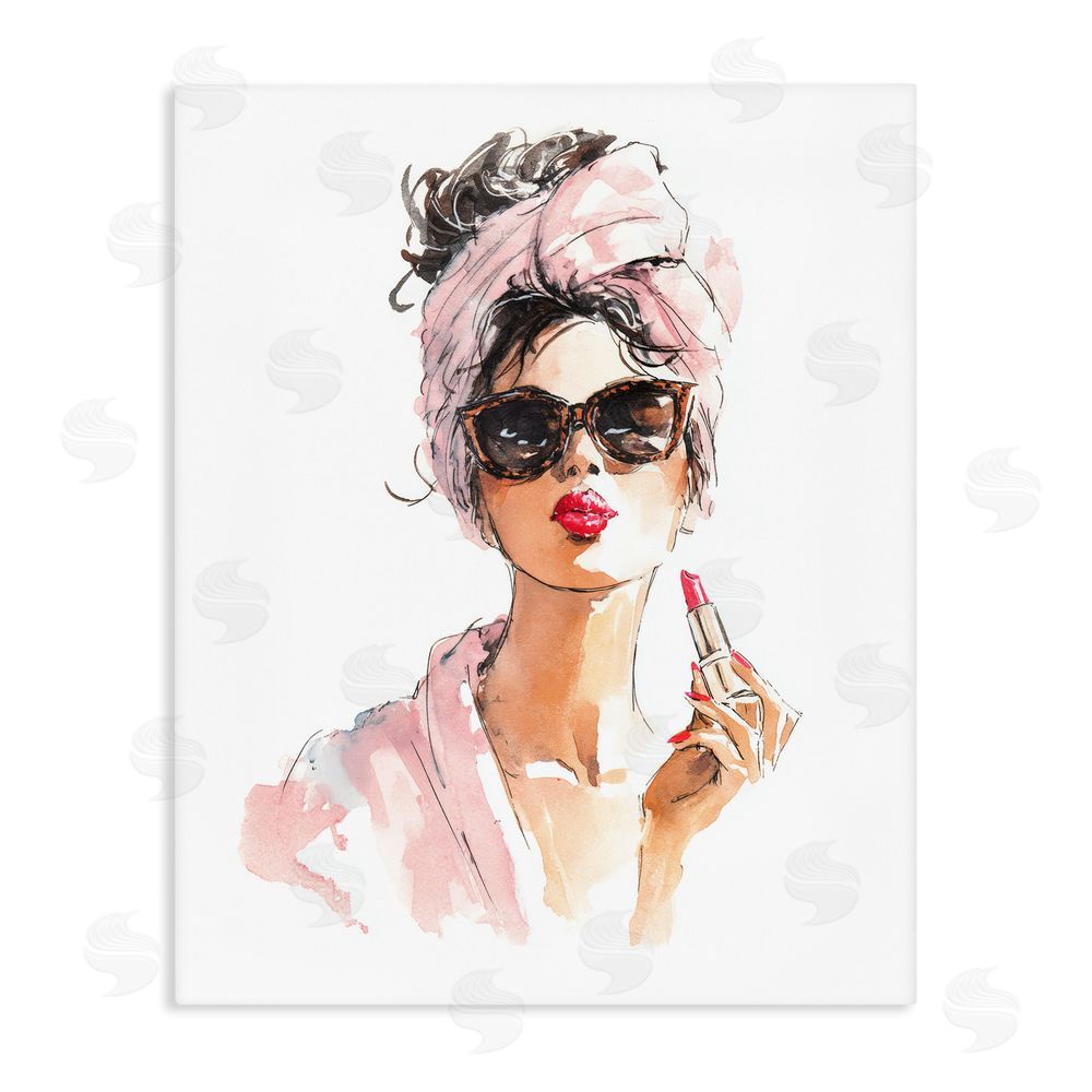 Svetlana Aleynikova Velour Secrets Lipstick Stretched Canvas Wall Art Print