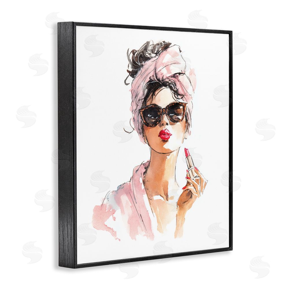 Svetlana Aleynikova Velour Secrets Lipstick Black Framed Giclee Wall Art Print