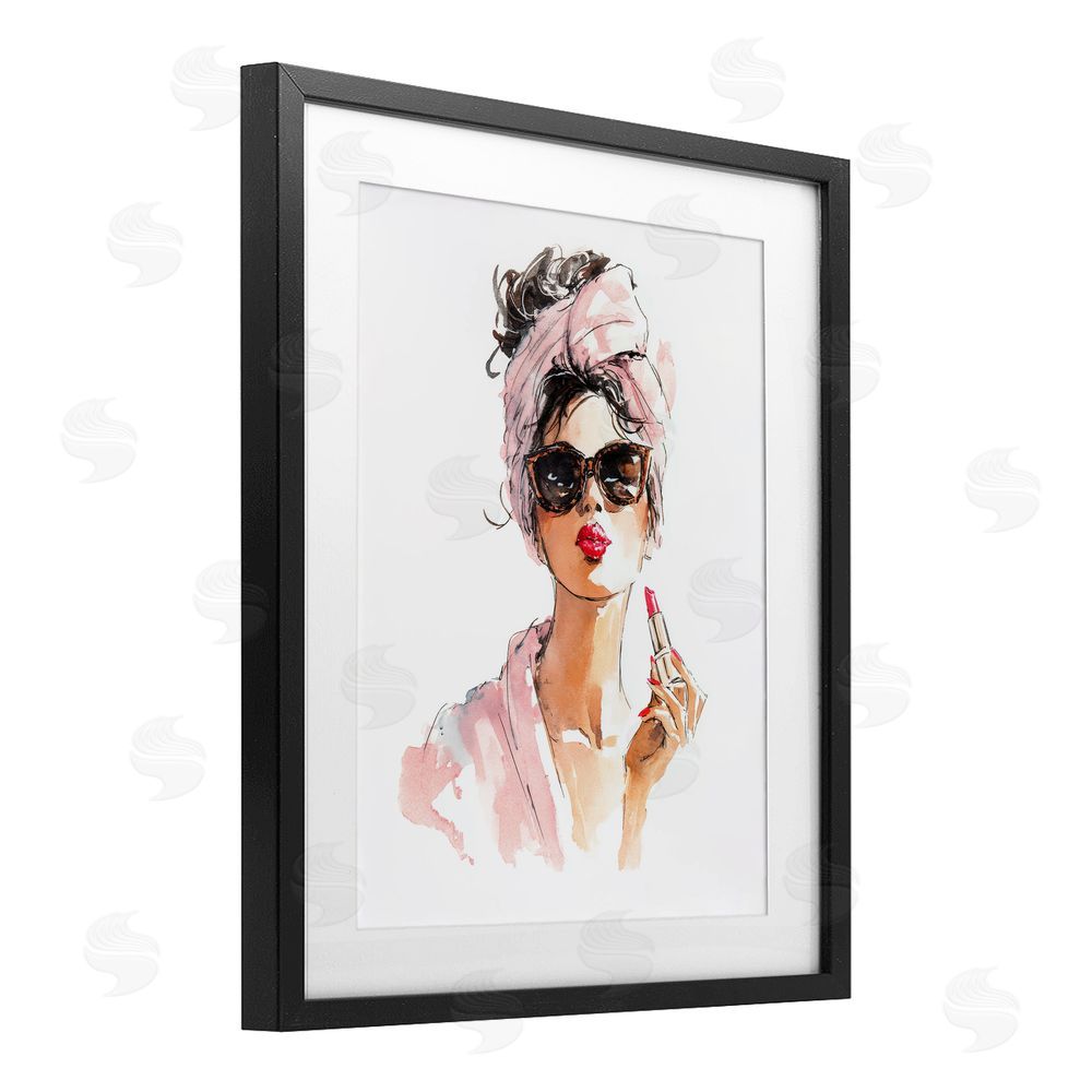 Svetlana Aleynikova Velour Secrets Lipstick Black Framed Print Under Glass Wall Art