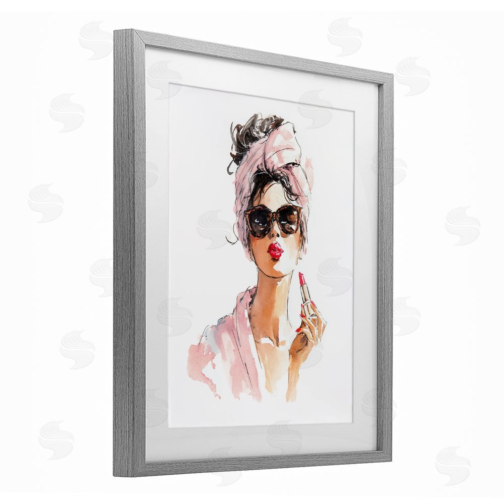 Svetlana Aleynikova Velour Secrets Lipstick Gray Framed Print Under Glass Wall Art