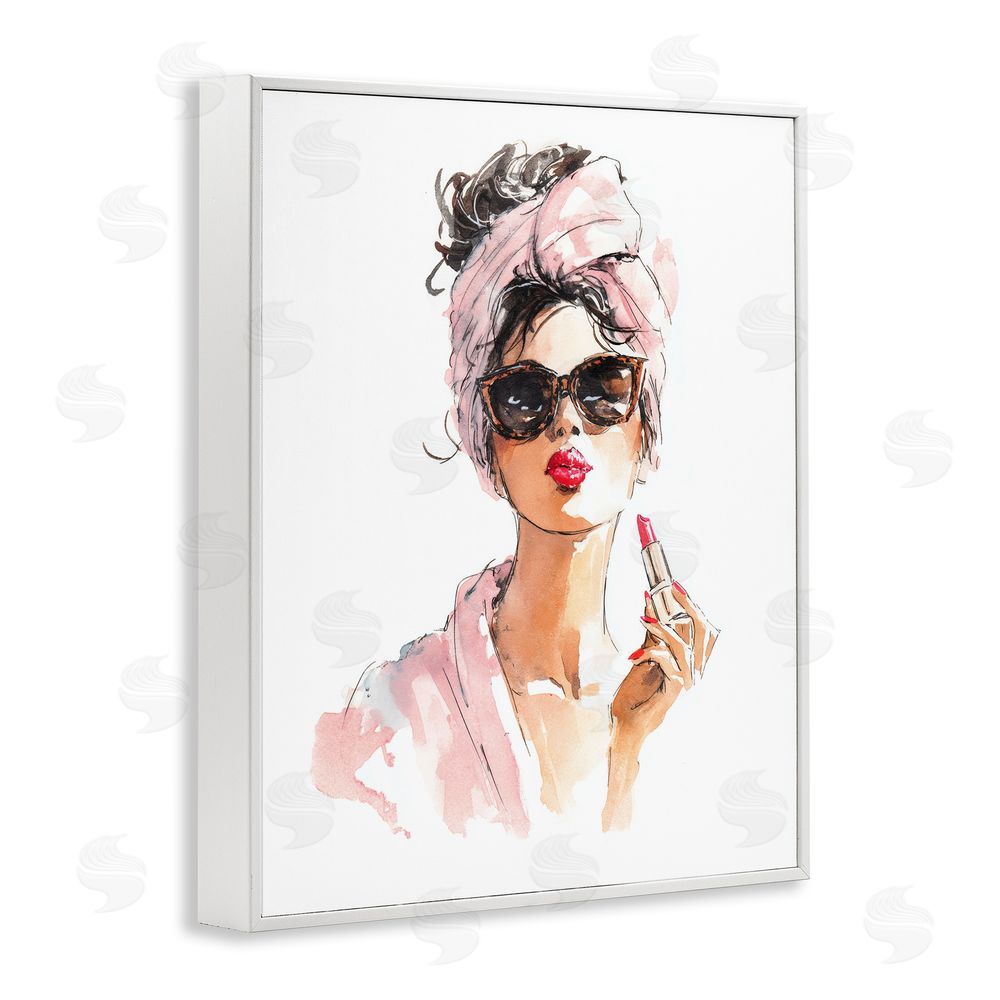 Svetlana Aleynikova Velour Secrets Lipstick White Framed Giclee Wall Art Print