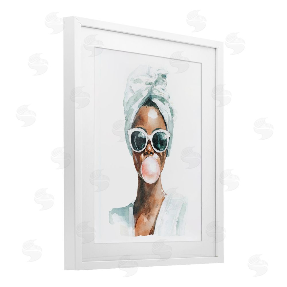 Svetlana Aleynikova Bubble Reverie Female White Framed Print Under Glass Wall Art
