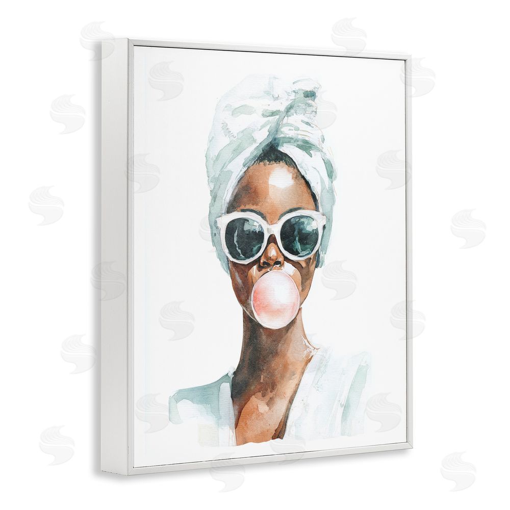 Svetlana Aleynikova Bubble Reverie Female White Framed Giclee Wall Art Print