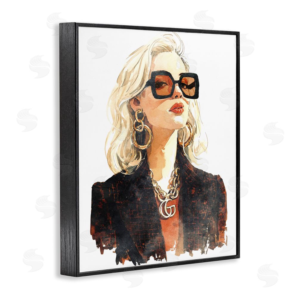 Svetlana Aleynikova Luxurious Gilded Gaze Black Framed Giclee Wall Art Print