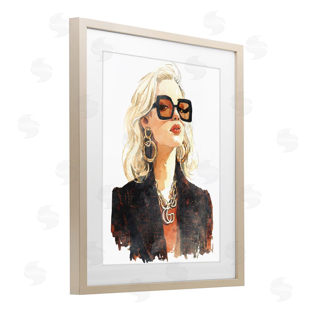 Svetlana Aleynikova Luxurious Gilded Gaze Brown Framed Print Under Glass Wall Art