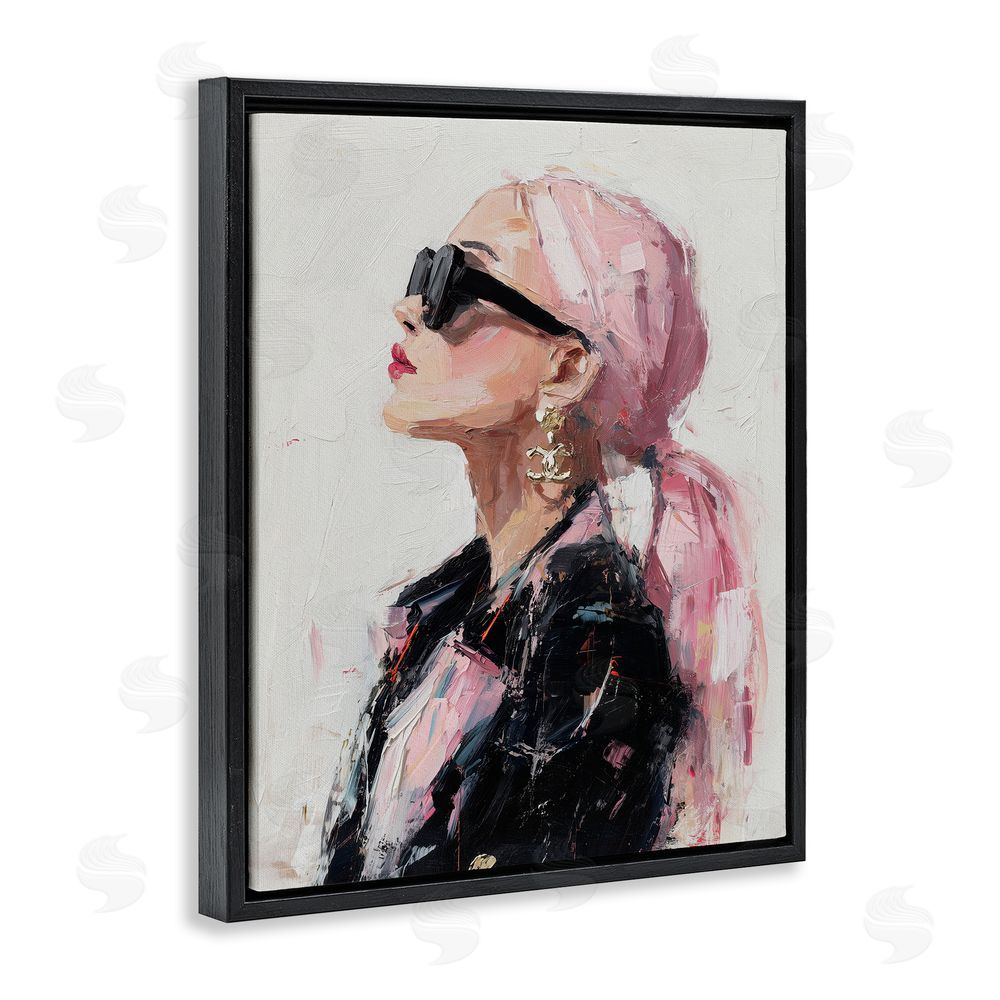 Svetlana Aleynikova Pink Daydream Impression Black Floating Frame Canvas Wall Art Print