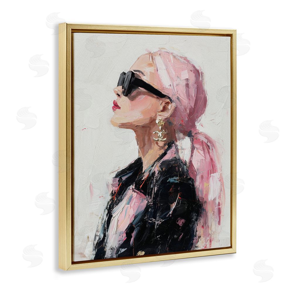 Svetlana Aleynikova Pink Daydream Impression Gold Floating Frame Canvas Wall Art Print