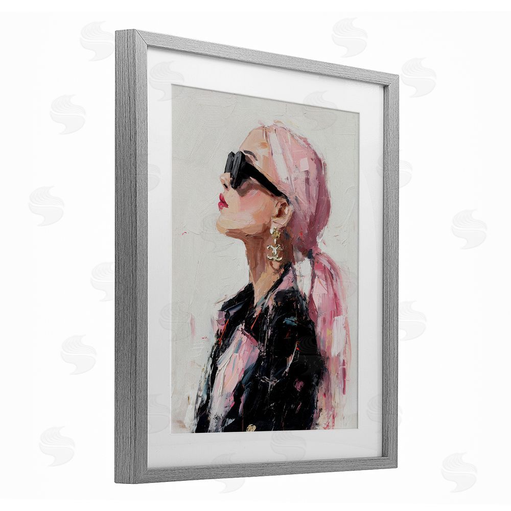 Svetlana Aleynikova Pink Daydream Impression Gray Framed Print Under Glass Wall Art