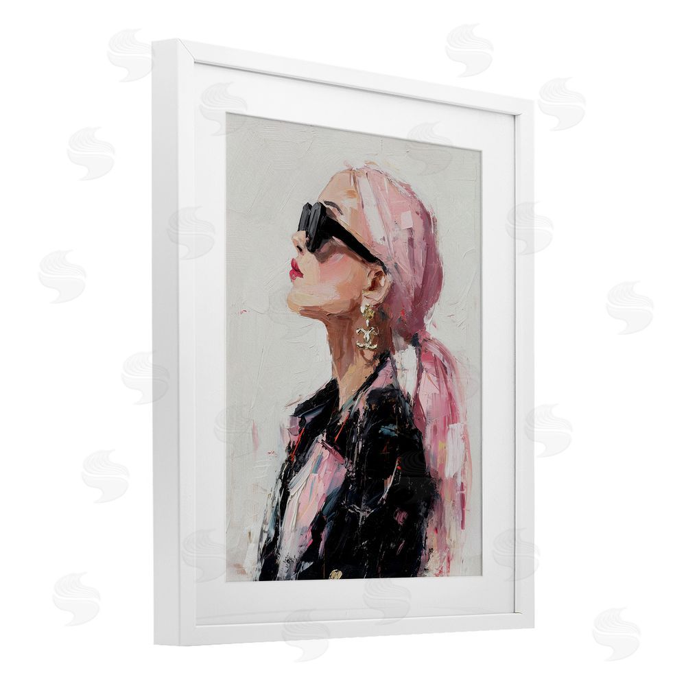 Svetlana Aleynikova Pink Daydream Impression White Framed Print Under Glass Wall Art