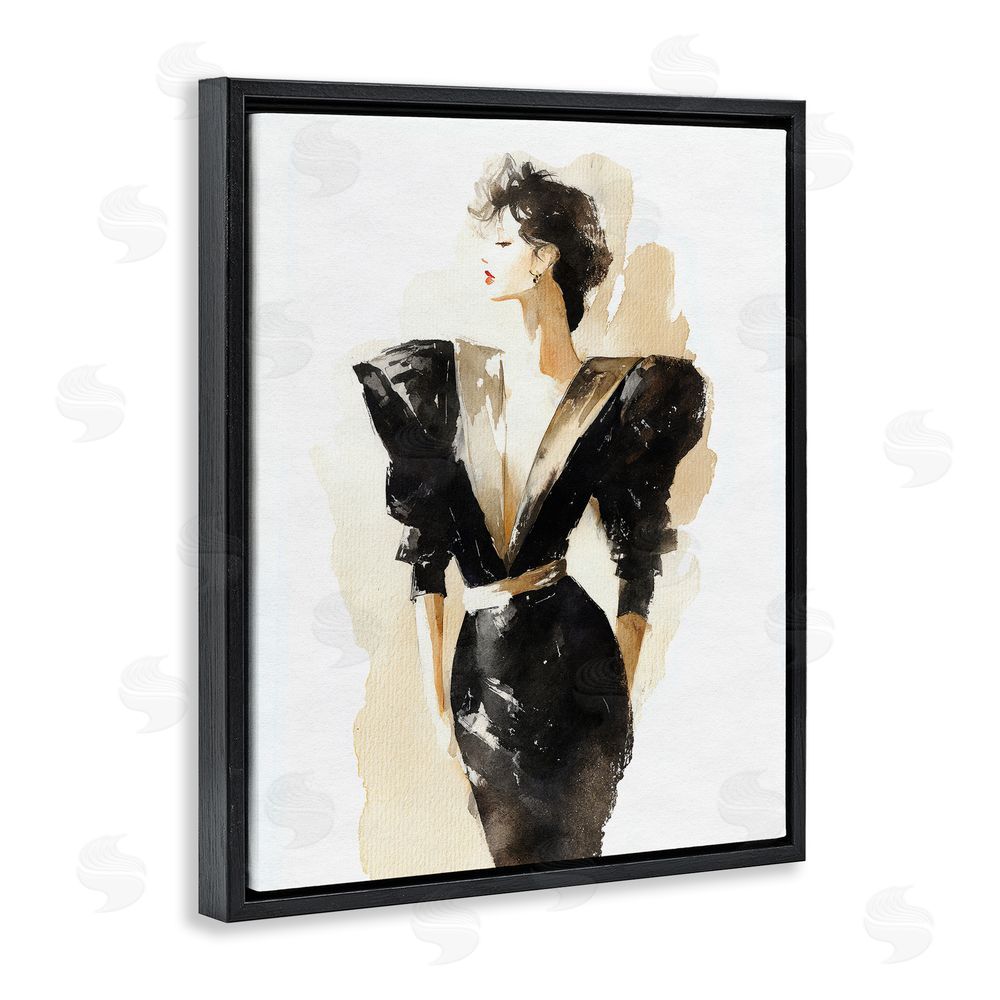 Svetlana Aleynikova Timeless Velvet Attitude Black Floating Frame Canvas Wall Art Print