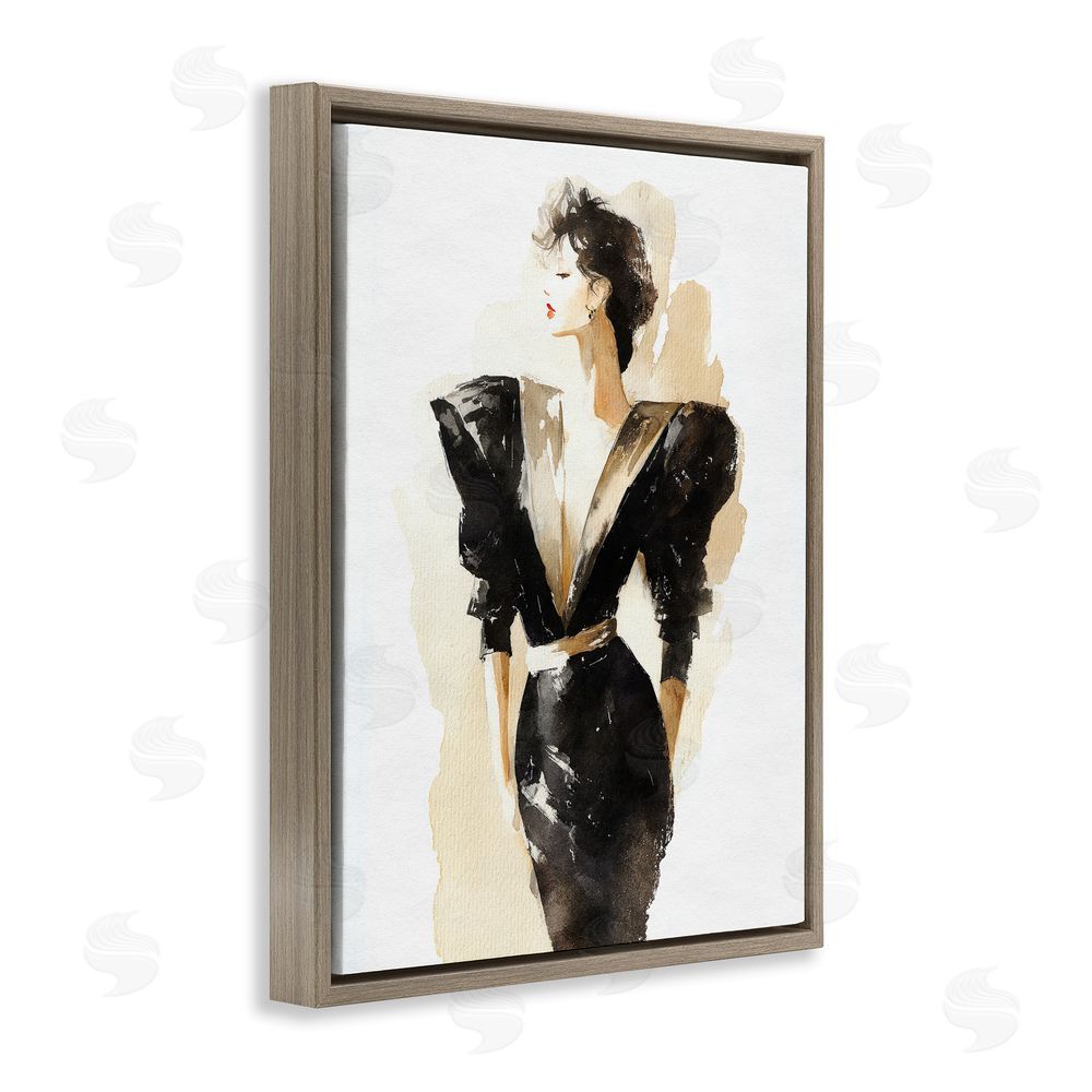 Svetlana Aleynikova Timeless Velvet Attitude Brown Floating Frame Canvas Wall Art Print