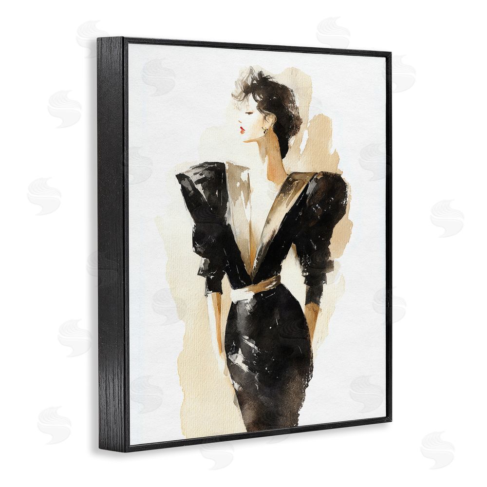 Svetlana Aleynikova Timeless Velvet Attitude Black Framed Giclee Wall Art Print