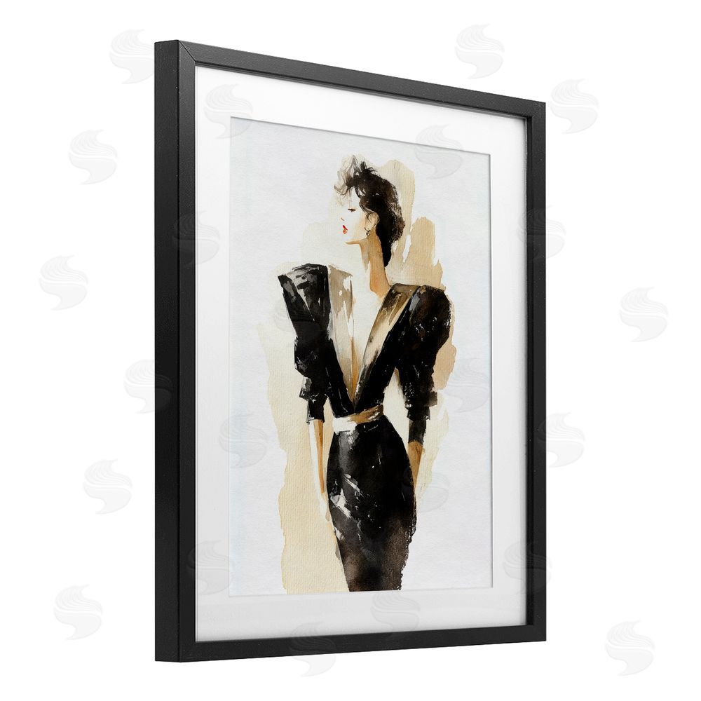 Svetlana Aleynikova Timeless Velvet Attitude Black Framed Print Under Glass Wall Art