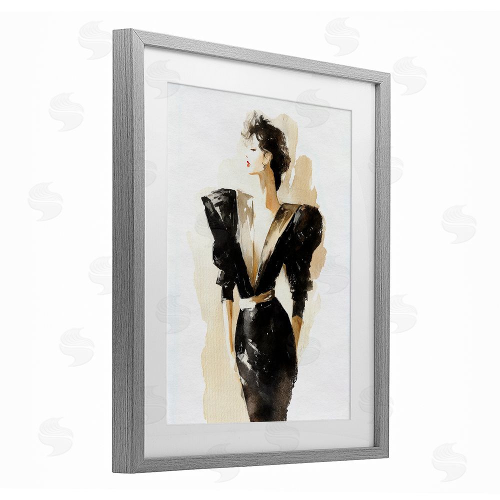 Svetlana Aleynikova Timeless Velvet Attitude Gray Framed Print Under Glass Wall Art