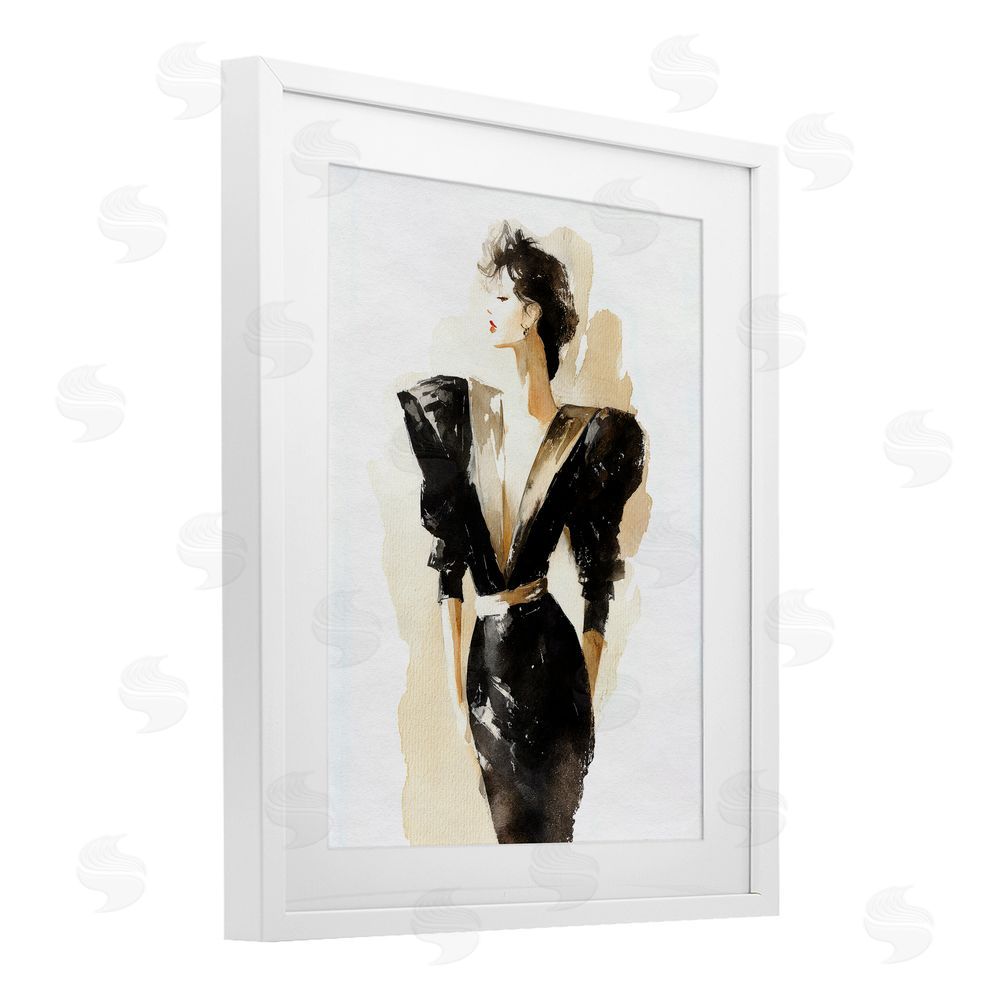 Svetlana Aleynikova Timeless Velvet Attitude White Framed Print Under Glass Wall Art