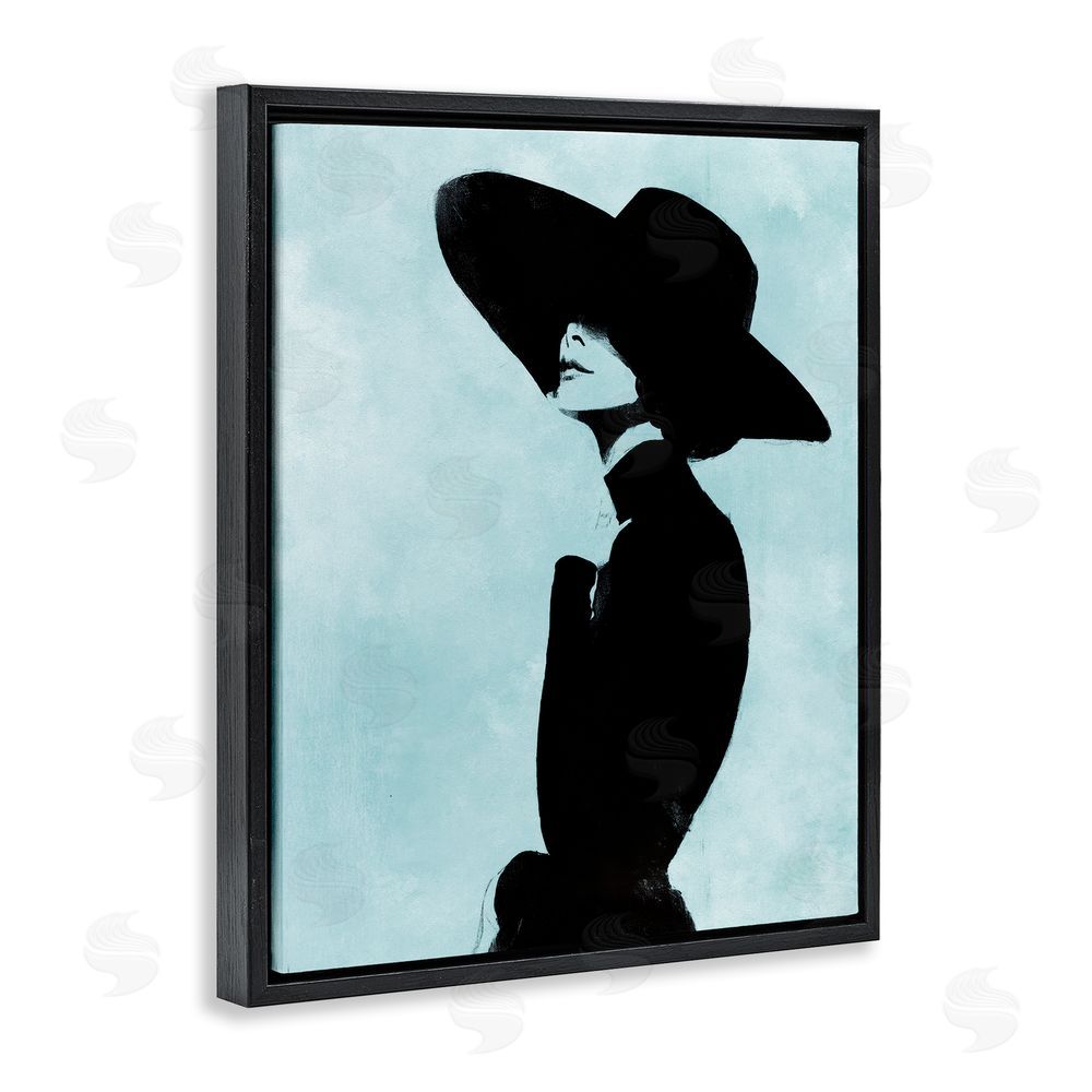 Svetlana Aleynikova Eclipse In Black Black Floating Frame Canvas Wall Art Print
