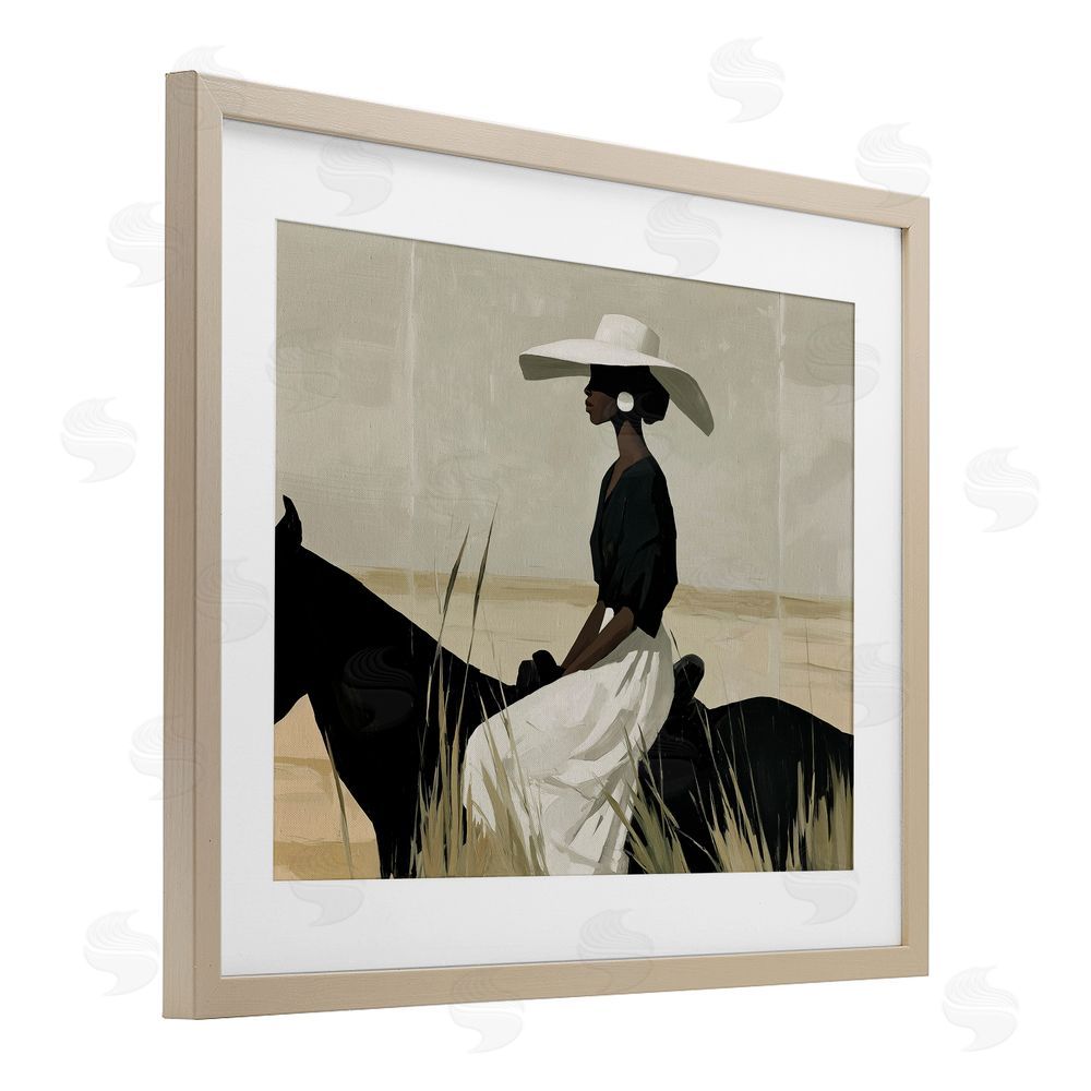 Svetlana Aleynikova Equestrian Elegance Silhouette Brown Framed Print Under Glass Wall Art
